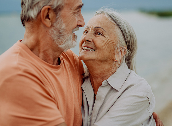 Senior,Couple,Relaxing,And,Having,Romantic,Moment,Near,The,Autumn